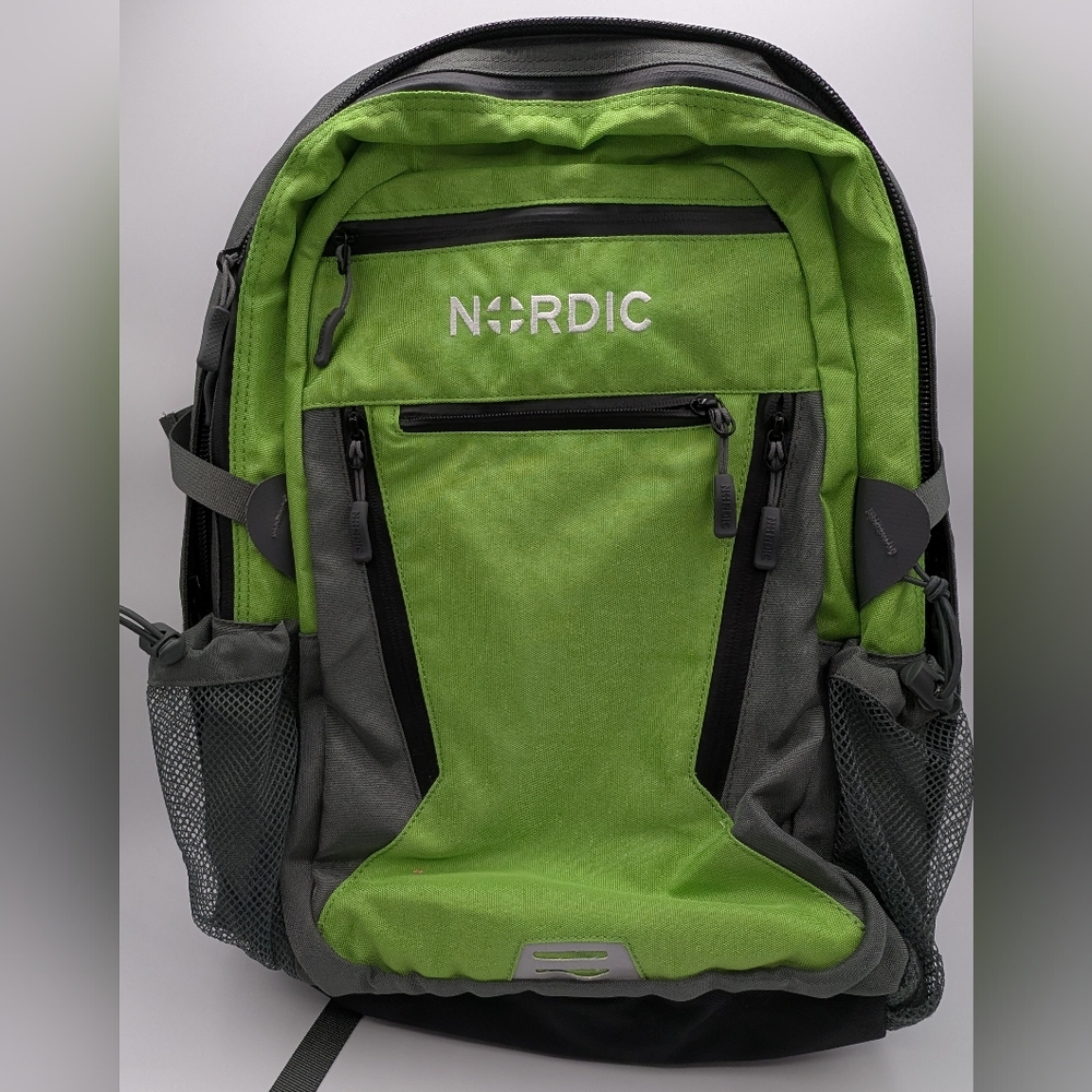 Nordic Green and Black Men's Backpack